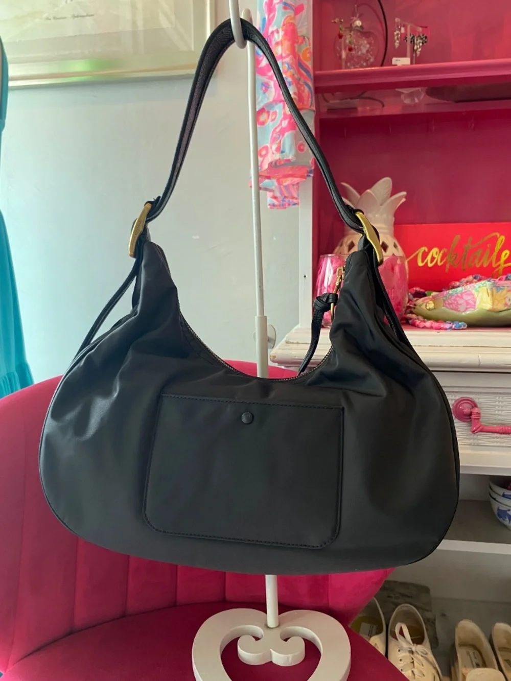 Coach nylon cargo hobo purse